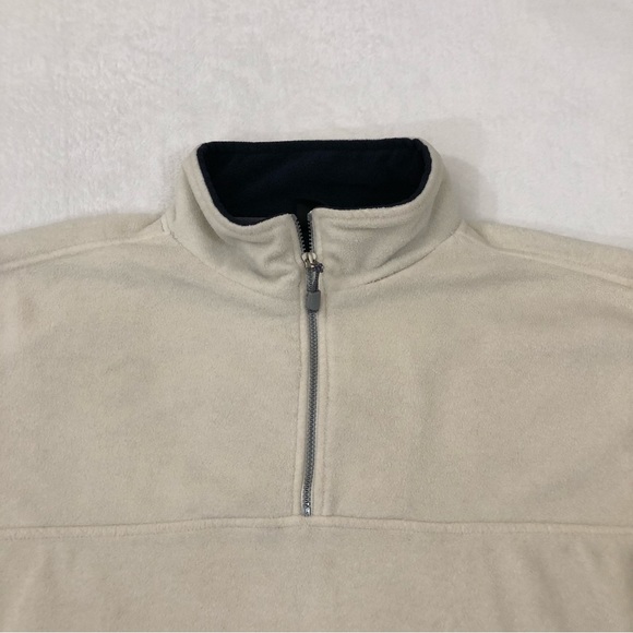 Vintage Foot Locker Men's 1/4 Zip White Fleece Pullover Sweater Jacket Size XXXL - Picture 2 of 6